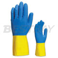 代爾塔 VE330BJ 雙色天然乳膠防化手套 9#