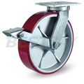 六系列6寸活動抗沖擊金屬胎面剎鋁芯聚氨脂輪（滾柱）