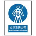 中英文強制類標識（必須系安全帶）