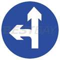 交通标识牌（直行左转）