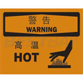 中英文警告标识（警告：高温）（含图标）