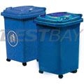 移动垃圾桶W480×D420×H650（蓝色）